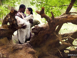 Sensual Interracial Outdoor Passionate Lovemaking at SinfulXXX.
