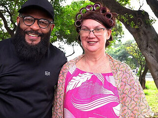 BBW Mature Redhead Gets Her Ass Stretched Rough on a Bus - Extreme Anal & Titty Fucking