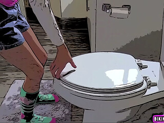 &quot_KATIE PEEING FARTING&quot_ BIKINI POPS COMIXXX EDITION