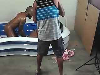 Behind the Scenes Back Yard Oil Wrestling