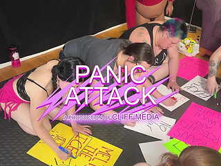 Bisexual friends explore desires in a group orgy
