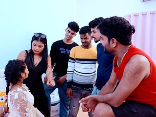 indian gangbang hardcore sex with teen skiny girl full on bakchodi inhindi audio