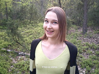 Sexy nymphomaniac in the forest made me cum in her mouth