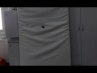 I fuck the hole in the mattress standing up