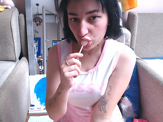 Sucking a Lollipop