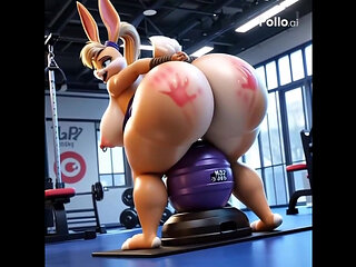 AI Generated Lola Futa Bunny fuck Bugs Bunny Friend