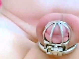 Sissygasm - Cumming in Chastity, a Twink's Anal Adventure