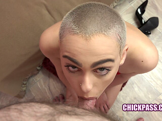 Horny slut Paris Amour is taking some cock from a lucky geek