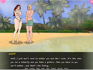Lust Town - Lt - Gameplay - Roleplay - Nudity in Beach - Saggy Breast Topless with Big Nipples - Teasing Stranger in the Beach