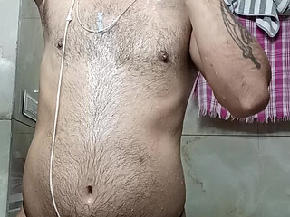 indian desi man enjoy sex and shower with police