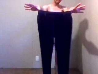Trying Clothes on Dressing and Undressing - Black Jeggings Part 7