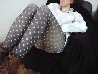 Blonde whiteboy sucking BBC dildo in Hard-core leggings