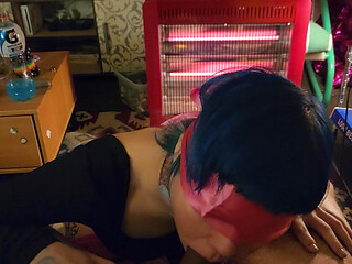 Blue haired girl