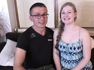 Blonde Teen Julia Fingering and Cumshot in German Casting HD
