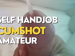 Self Handjob masturbation with cumshot