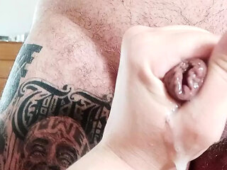 Tattooed guy eats my pussy and cums on top of me