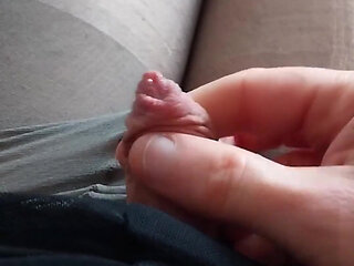 Sissy Clit Cums Into Her Tights