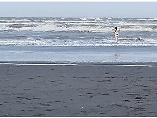 Stepmother Loses Her Clothes At The Beach