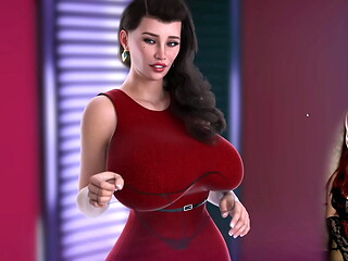 Apocalust #9 - gamer girl in see-through bra playing a porn game