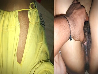 Ah uh put my finger in my pussy and fucked my pussy, fucked me a lot in doggy style, made my pussy hole bigger by my husband.