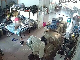 Amateur old man caught on spycam