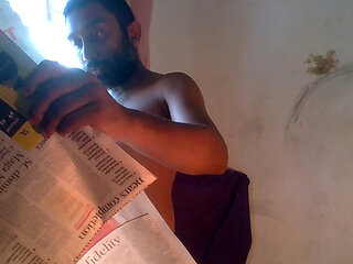 Sri Lankan Maid offering morninh tea and News Paper