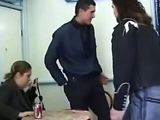 Italian MILF Threesome Hardcore Blowjob & Creampie Fucking