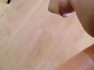 Hard Tapping on the Wooden Floor with Clear Heels