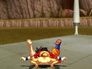 MUGEN: Luffy Fucks Son Goku