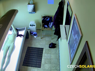 Czech Solarium 37: Hot Young Brunette Gets Naked in the Solarium