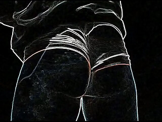 Shaking my big booty with a black filter