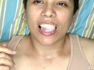 Cum on lips, take two