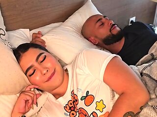 PAWG stepdaughter bounces on her stepdaddy's dick