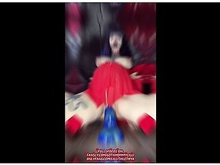 Blue Haired Pregnant Tattooed Goth Girl Fucks Big Fantasy Dildos Anal, Blowjob, Double Vaginal Penetration + More! Valentines Special