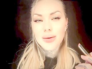 Russianbeauty in a candlelit, dirty talk scene that spirals into seduction