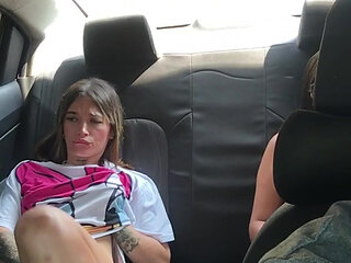 I fuck my friend in my boyfriend's car.