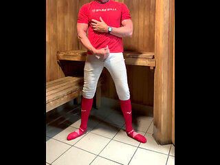 Alpha Fun in the Locker Room With JockDad87 in Baseball Gear