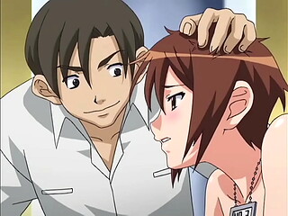 Hentai student gets gangbanged in bathroom