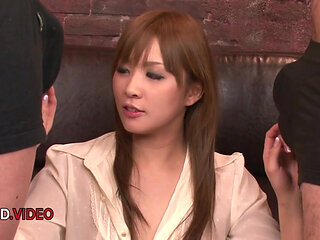 Naughty Rinka Aiuchi Gives Blowjob and Takes Cumshot During Hot Japanese Sex Scene