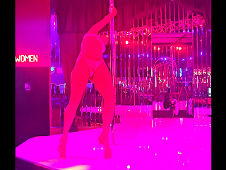 Pole Dance Practice At The Strip Club