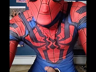 Spidey playing with himself