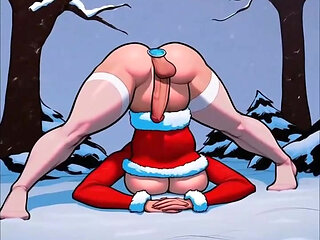 AI. Generated Mrs Futa Clause north pole fuck fest