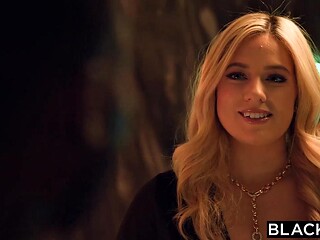River Lynn Deep-Throats BBC in Interracial Bartender Blowjob