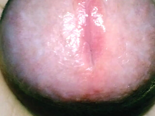 Morning close up masturbation, full of sperm, for a better day