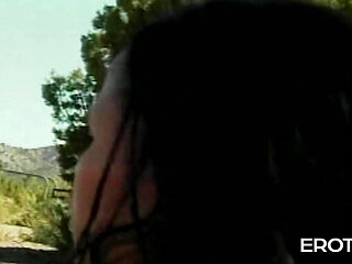 She spreads wide, plays with her clit, then takes it raw