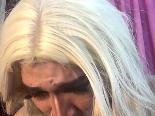 Filipina trans draining with meaty manstick and ample explosion