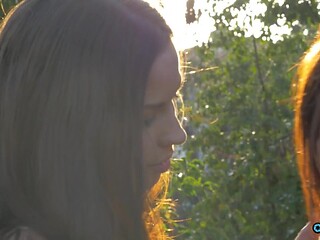 Angelic Brunettes Kiss and Play with Each Other's Cunts