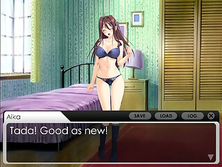 Aika goes to school and meets a friend. Smutty Lesbian Hentai Vore Project