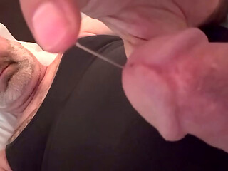 John Weeks licks precum off his big cock