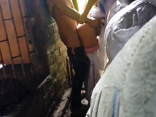 Real Village College Student Doing Fuck in Alone Space